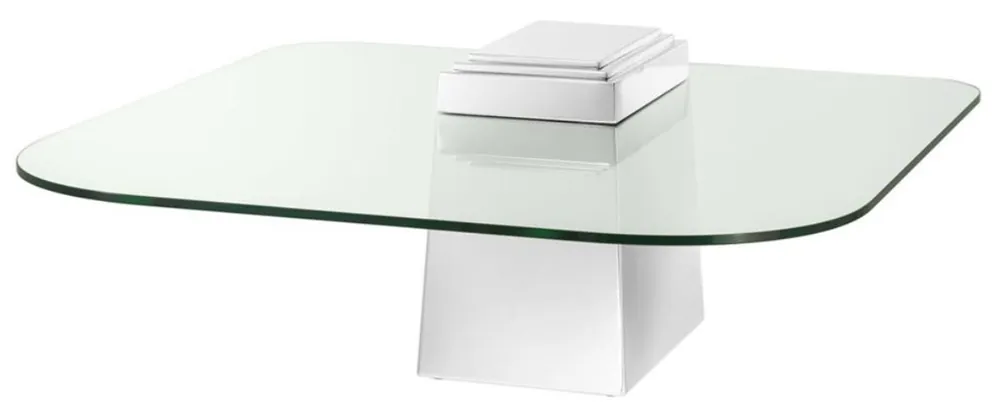 Casa Padrino mesa de centro de lujo plata 105 x 105 x H. 44 cm - Muebles de Salón de Lujo Markenprodukt