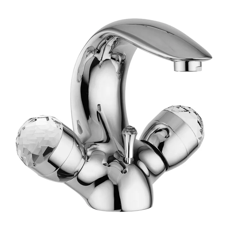 Garantierte Lieferung Accesorios de baño de lujo - Grifo de lavabo retro Art Nouveau Serie Monobloc Cristallo - Hecho en Italia