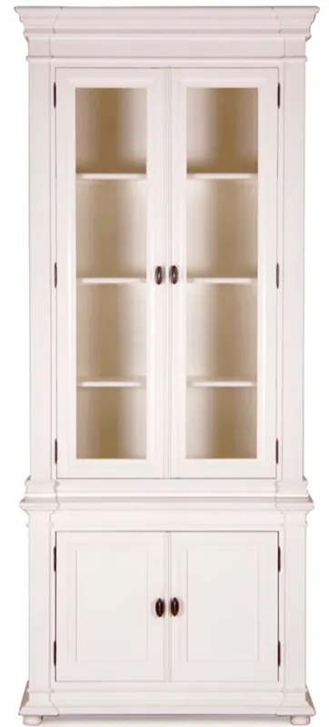 Escaparate de estilo rural de Casa Padrino blanco antiguo de 100 x 50 x H. 242 cm - Escaparate de Shabby Chic hecho a mano Ausverkauf