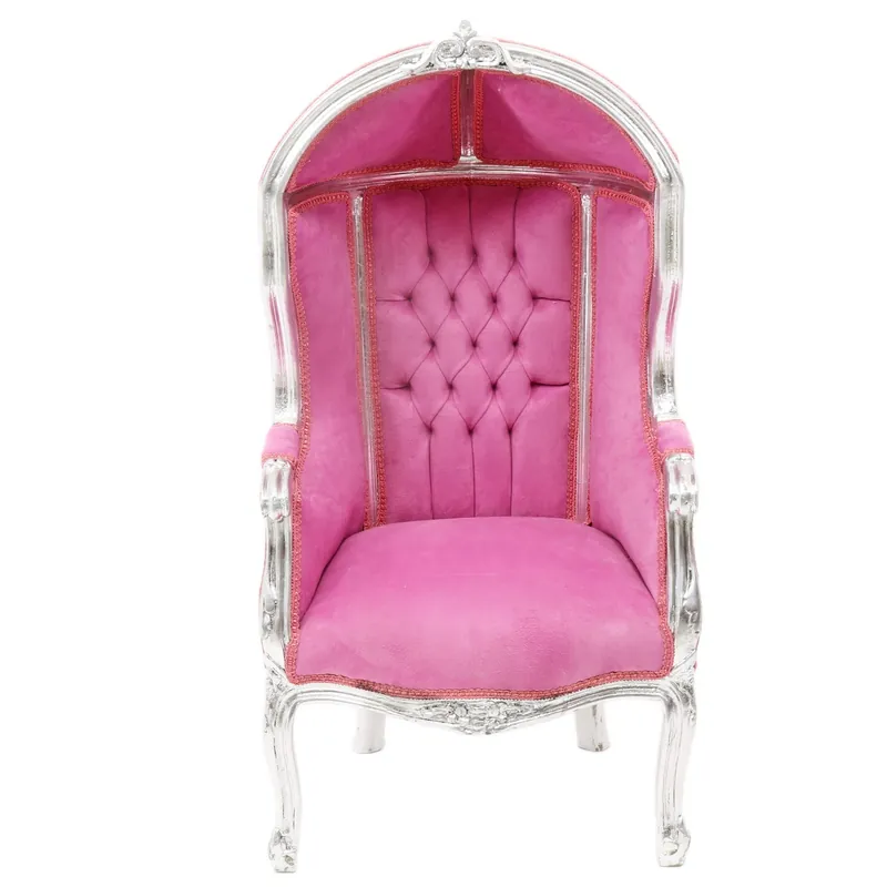 Sillón Tronco Baroque Ballon Kids Casa Padrino Rosa / Plateado - Sillón Balloon Muebles Baroque Top-Angebot
