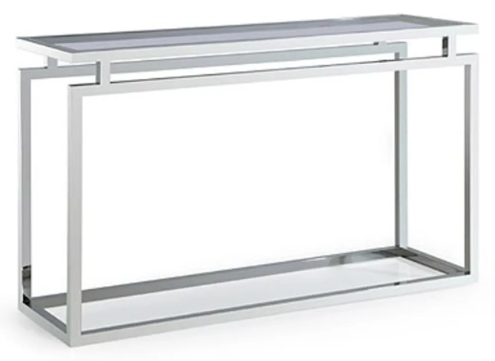 Casa Padrino Consola Plata / Negro 150 x 40 x H. 78 cm - Mesa Consola de Lujo Preiswert