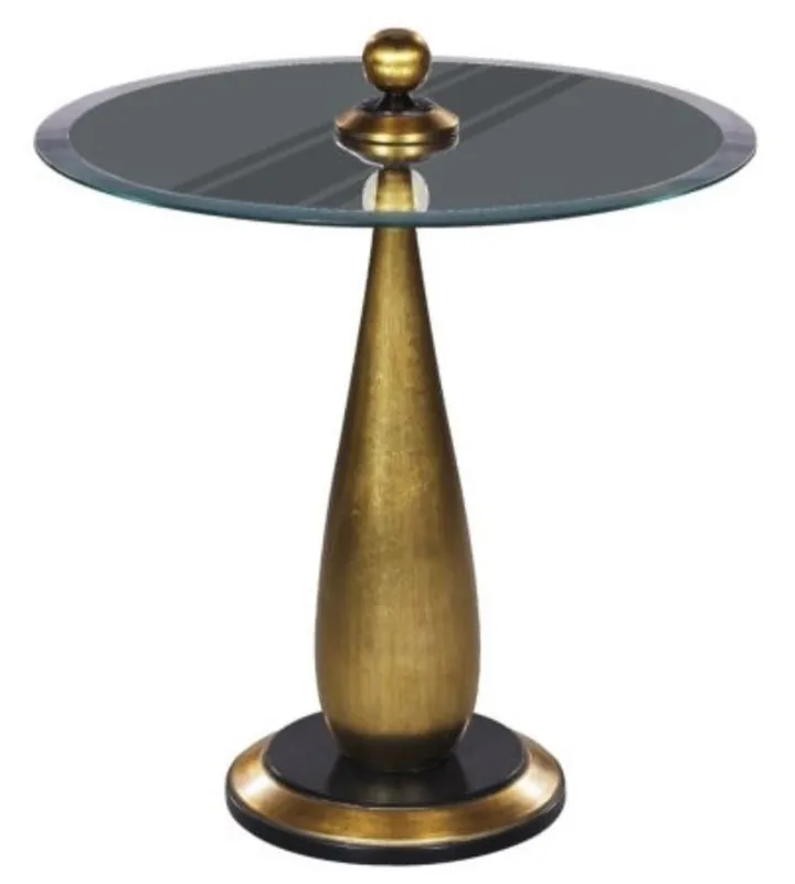 Mega-Angebot Casa Padrino mesa de bar de lujo oro / negro Ø 60 x H. 72 cm - Mesa de Bar Redonda
