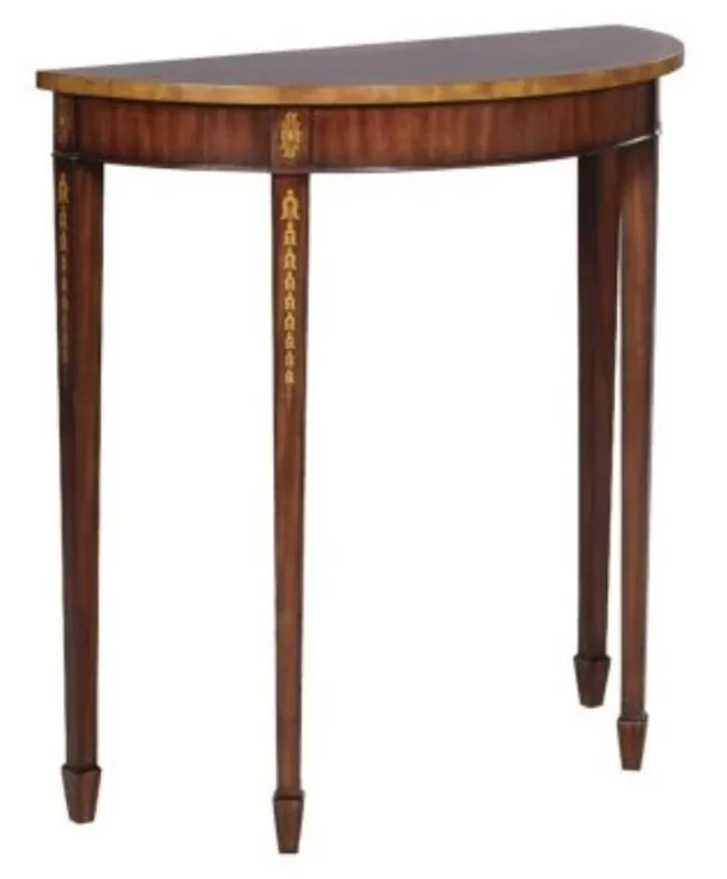 Casa Padrino Consola de Caoba Art Nouveau Marrón / Oro 81 x 35 x H. 83 cm - Consola de Lujo Art Nouveau Abverkauf