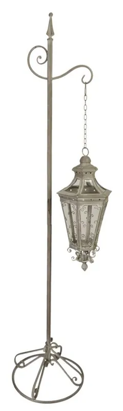 Top-Angebot Casa Padrino Art Nouveau Jardín Linterna Gris H. 175 cm - Decoración Jardín y Terrazas