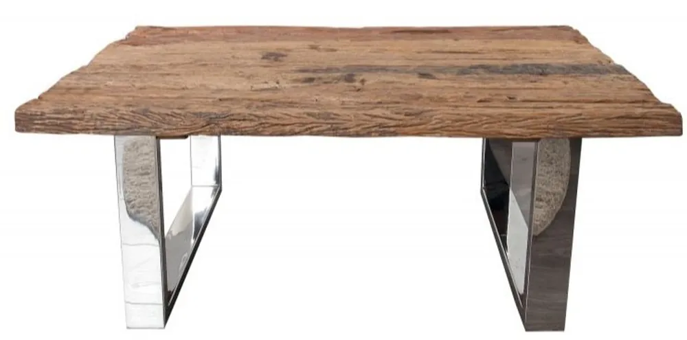 Mesa de centro de madera maciza de diseño Casa Padrino nature 110 x H. 45 cm - mesa de salón Neuheit