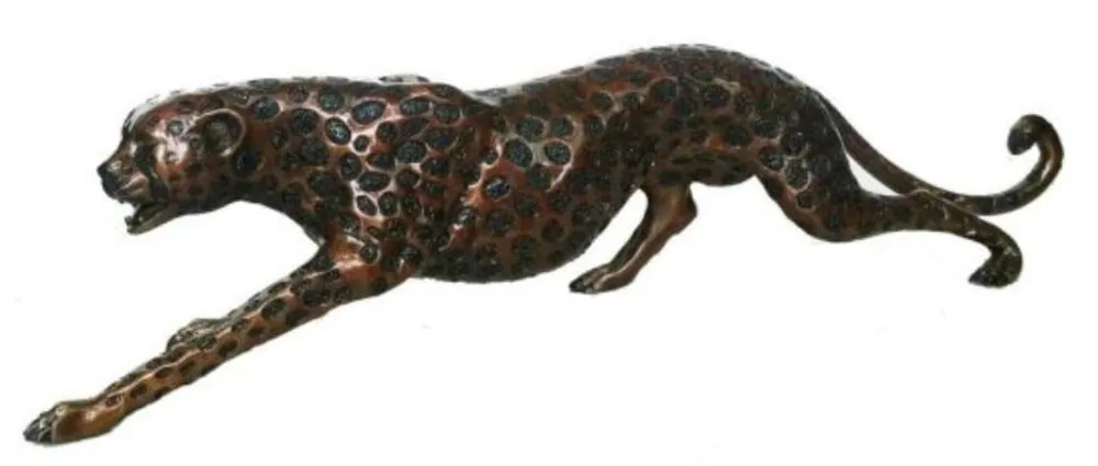 Jetzt Bestellen Casa Padrino figura de bronce de lujo guepardo 115 x 17 x H. 26 cm - Calidad de Lujo