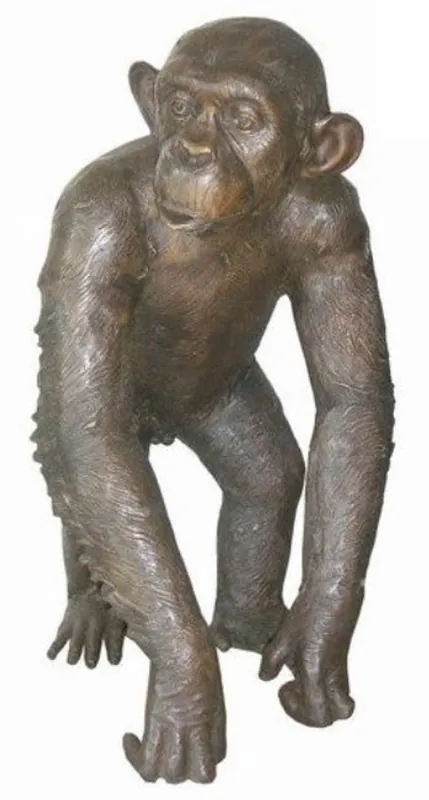 Casa Padrino figura de bronce de lujo chimpancé bronce 45 x 60 x H. 78 cm - Figura Deco Escultura Super-Preis
