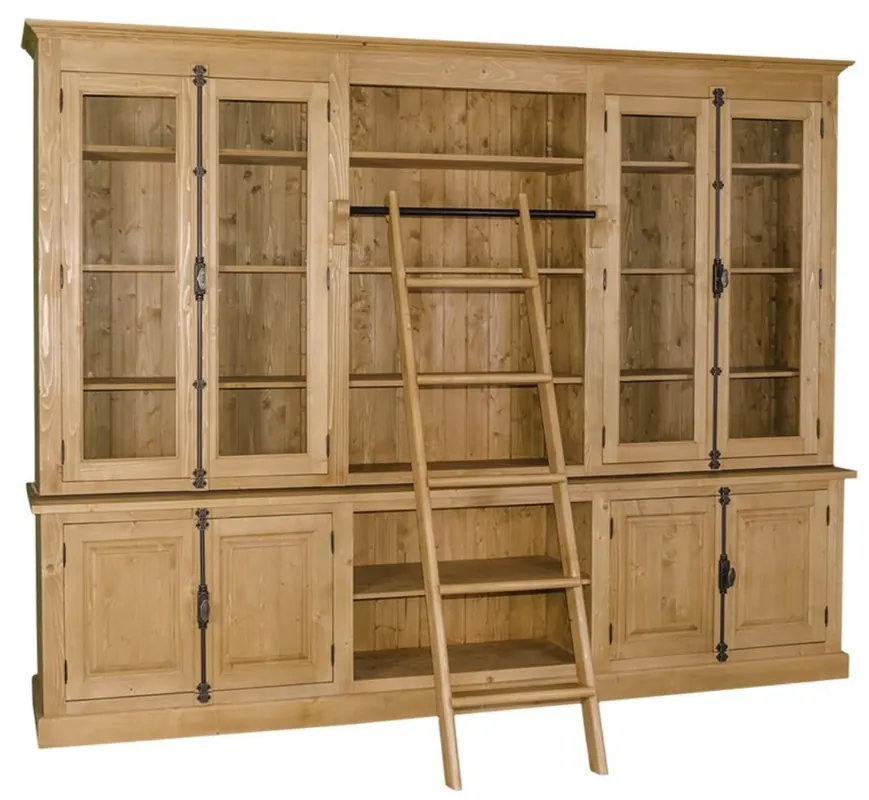 Casa Padrino gabinete de libros de estilo country con cabezal de color natural 300 x 50 x H. 230 cm - Muebles de Estilo Rural Saisonangebot