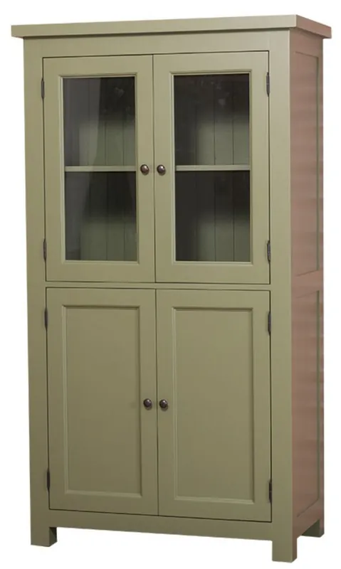 Casa Padrino mueble de cocina de estilo country con 4 puertas verde 100 x 50 x H. 180 cm - Mobiliario de Cocina Preisreduziert