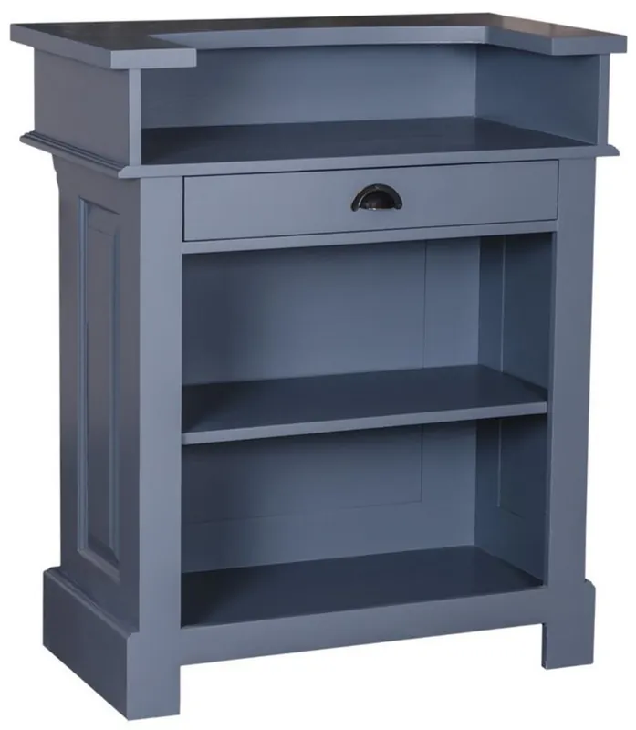 Preisreduziert Casa Padrino mostrador de country style azul 90 x 51 x H. 107 cm - Mesa Consola de Madera Maciza con Cajones