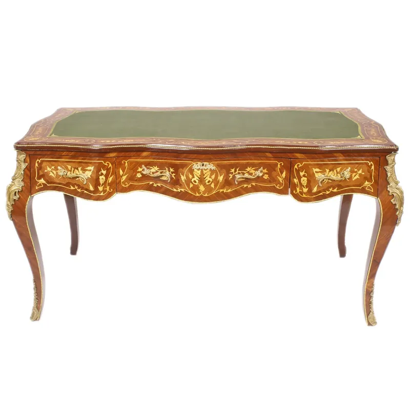 Casa Padrino Luxury Baroque Desk Caoba con incrustaciones / Oro 155 cm - Antique style secretary luxury furniture Angebot