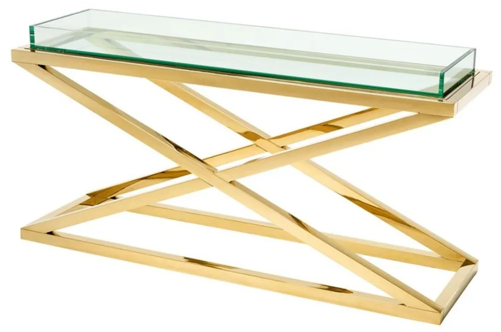 Casa Padrino consola / mesa de consola de lujo oro 150 x 45 x H. 77 cm - Muebles Para Hoteles Zertifiziert