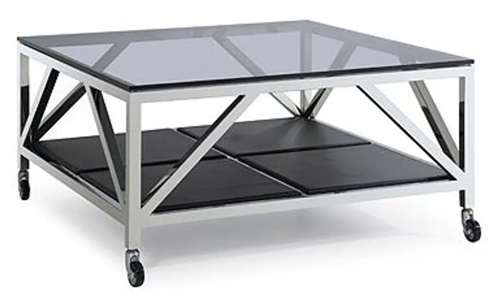 Direktkauf Mesa de centro de lujo Casa Padrino plata 100 x 100 x h 50 cm - muebles de sala