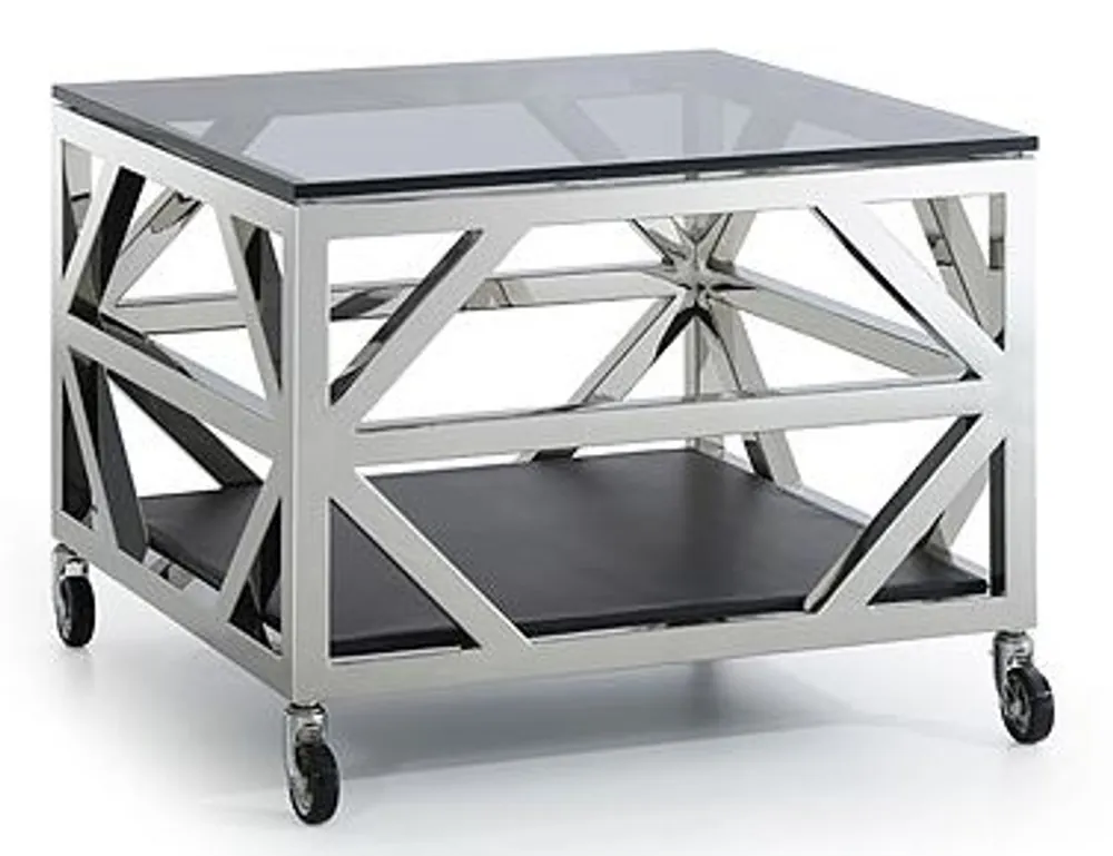 Mesa de centro de lujo Casa Padrino plata 65 x 65 x h 50 cm - muebles de sala Sale