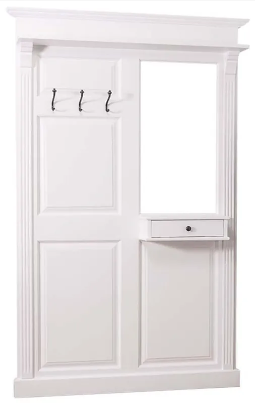 Knallerangebot Casa Padrino armario de estilo rural con cajón blanco 131 x 19 x H. 210 cm - Muebles de Estilo Rural