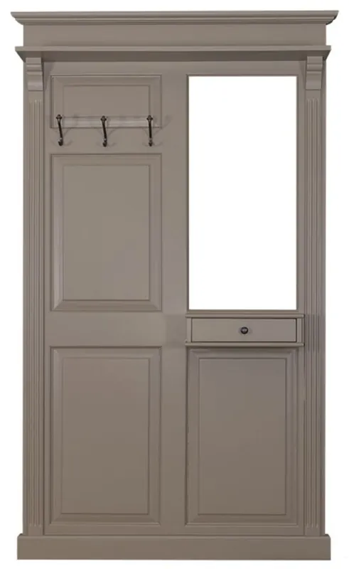 Casa Padrino armario de estilo rural con cajón gris oscuro 131 x 19 x H. 210 cm - Muebles de Estilo Rural Neuheit