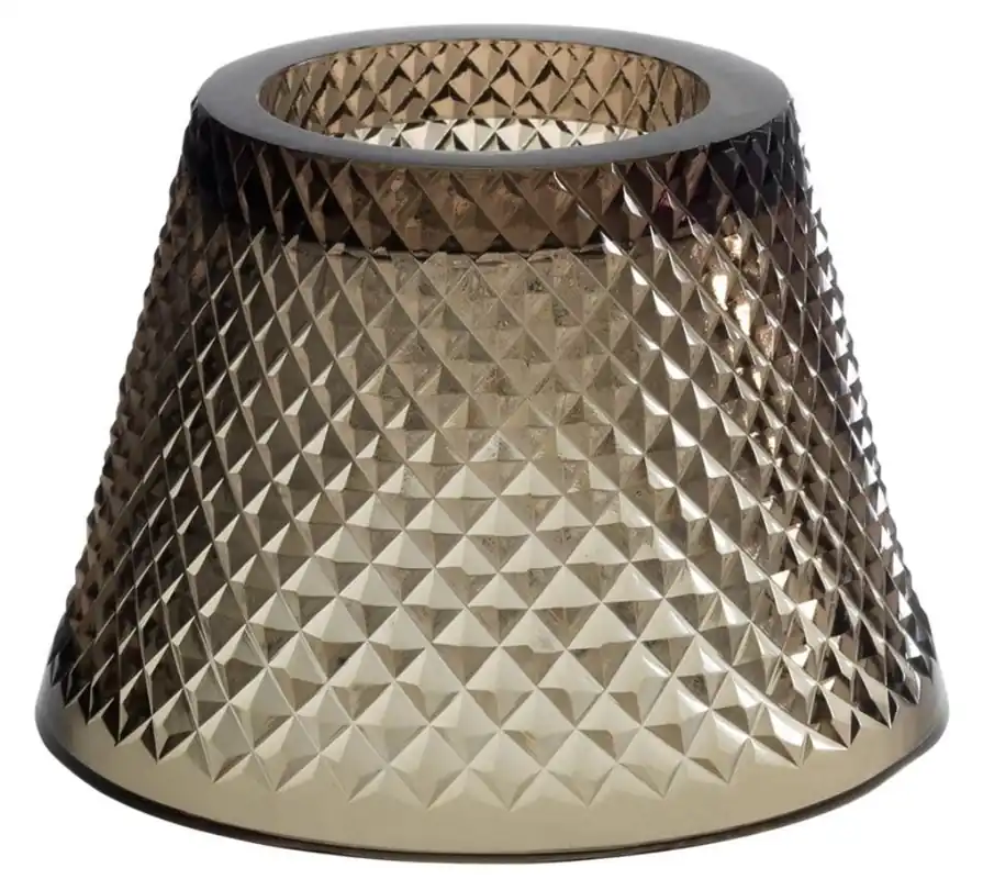 Neue Kollektion Casa Padrino pantalla de tealight de cristal marrón Ø 15 x H. 12,5 cm - Accesorios de Lujo