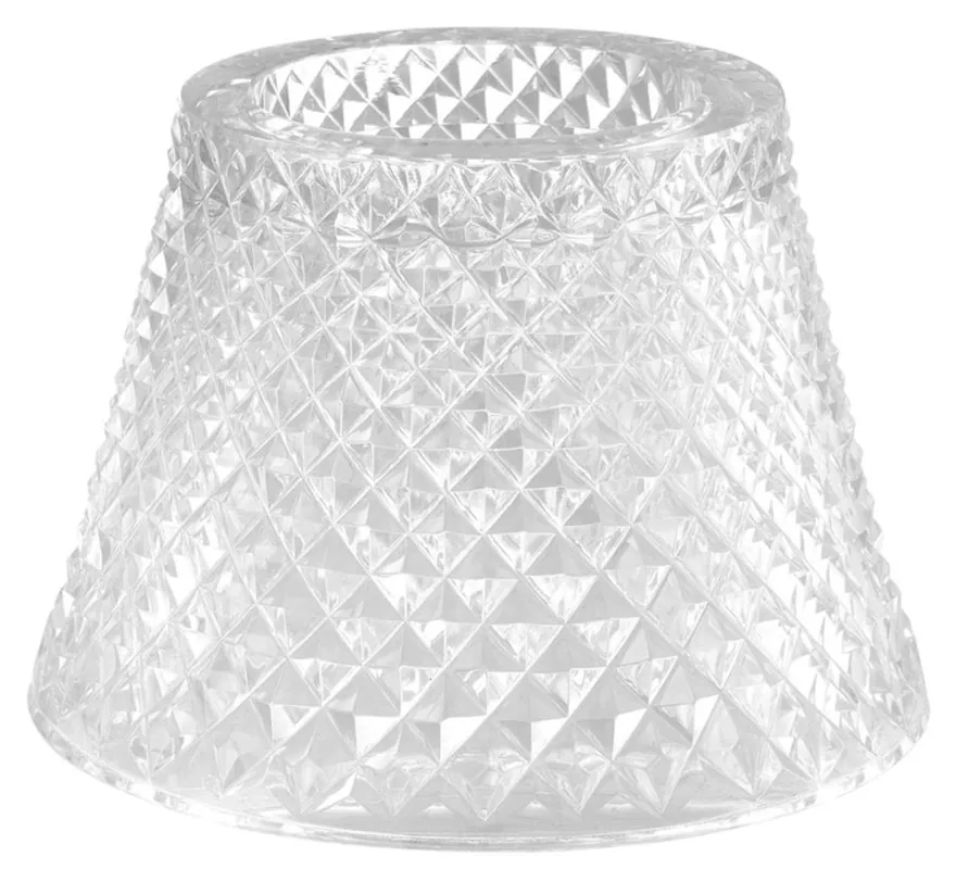 Neuheit Casa Padrino pantalla de tealight de cristal claro Ø 15 x H. 12,5 cm - Accesorios de Lujo