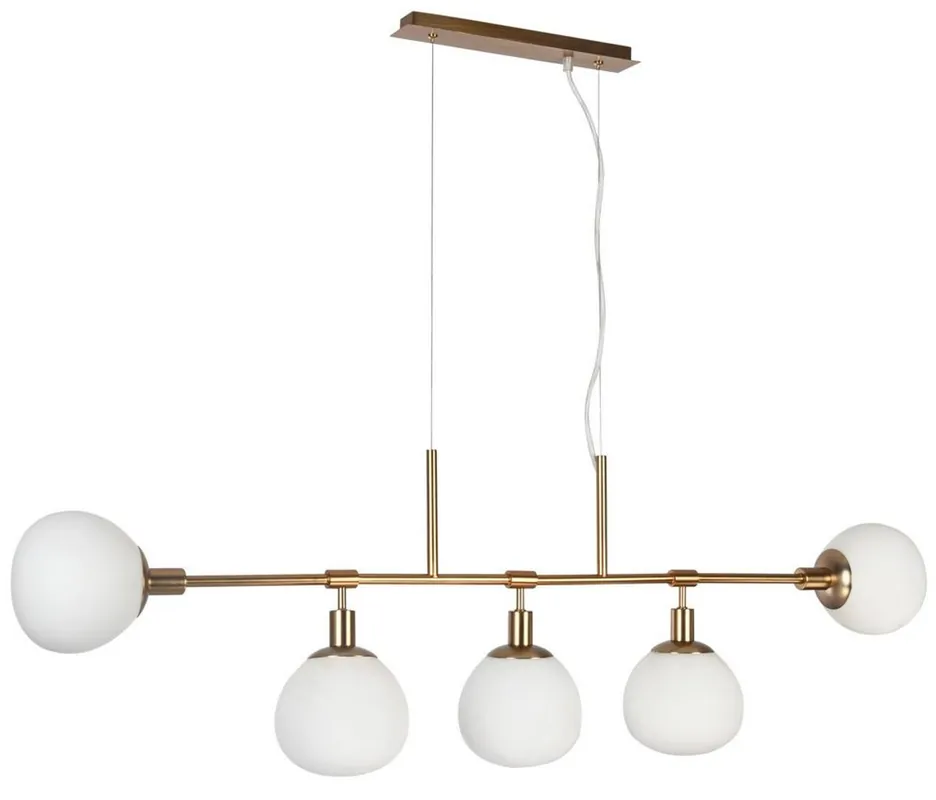 Casa Padrino lámpara de suspensión latón / blanco 120 x H 37,3 cm - Lámpara Colgante Moderna de Metal con Vidrio Esmerilado Günstig
