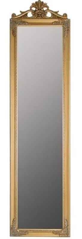 Casa Padrino Barroco espejo de pie de oro con hermoso marco barroco antiguo-dorado y tapa ornamental H. 180 cm - hecho a mano Rabatt