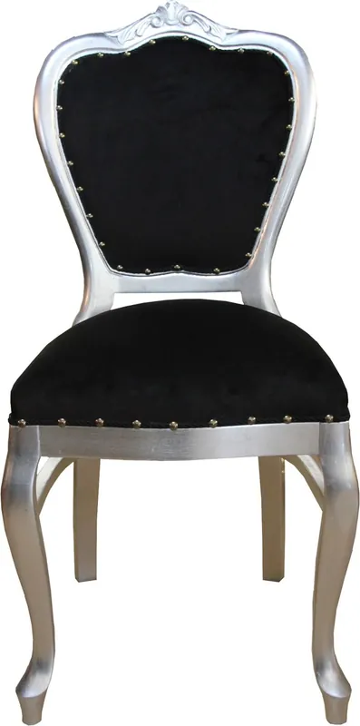 Kracherpreis Silla de comedor barroca de lujo Casa Padrino blanca / blanca - Luxury Quality