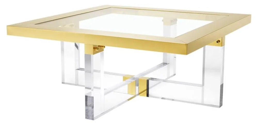 Beliebt Casa Padrino mesa de centro de lujo oro 100 x 100 x H. 43 cm - Muebles de Salón