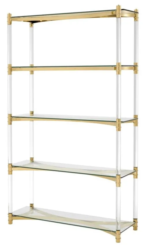 Knallerangebot Casa Padrino mueble armario / mueble estantería oro 117 x 41 x H. 200 cm - Muebles de Lujo