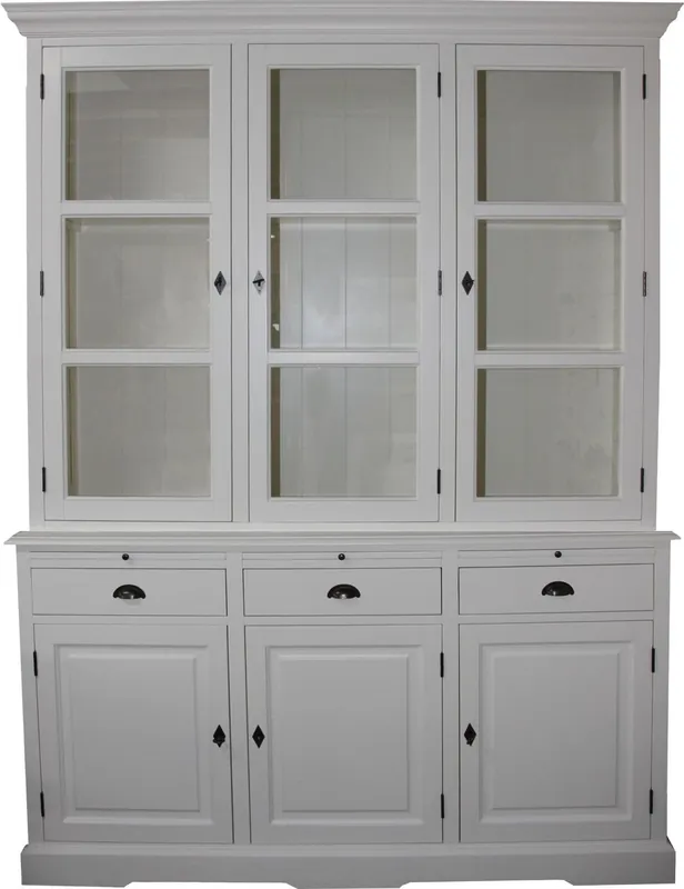 Gabinete de cocina Casa Padrino Country Style blanco 167 x 51 x H. 219 cm - Gabinete de cocina de 2 piezas Abverkauf