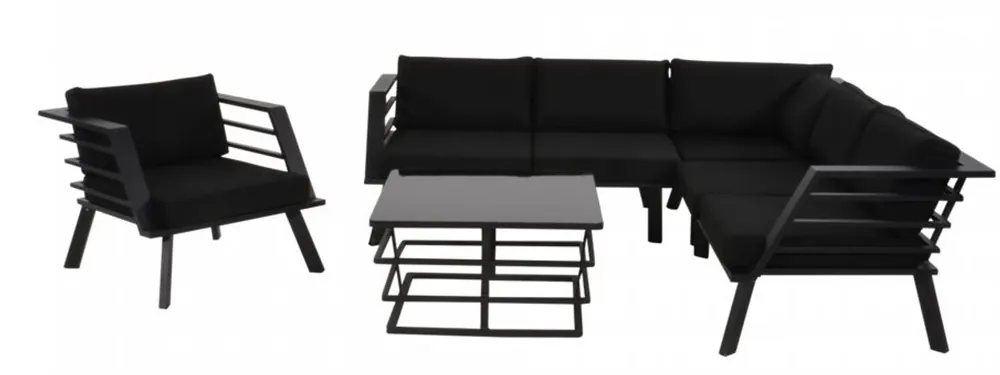Conjunto de muebles de jardín Casa Padrino con tapizado + sillón + mesa - salón Schnäppchen