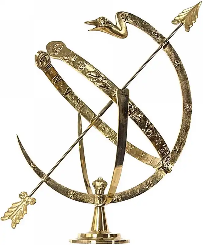Casa Padrino Reloj de Sol Art Nouveau Oro Ø 34 x H. 42 cm - Decoración de Jardín de Lujo Bestpreis