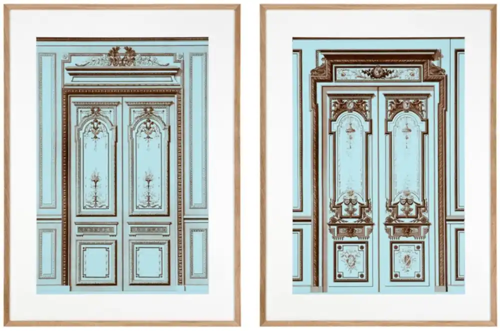 Casa Padrino imágenes / set de impresión puertas francesas antiguas multicolor 83 x H. 113 cm - Colección de Lujo Angebot