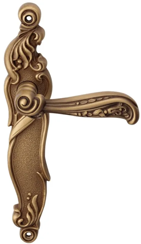 Versand Am Gleichen Tag Casa Padrino conjunto de manija de puerta barroco latón patinado 13,5 x H. 26 cm - Manijas de puerta de estilo barroco