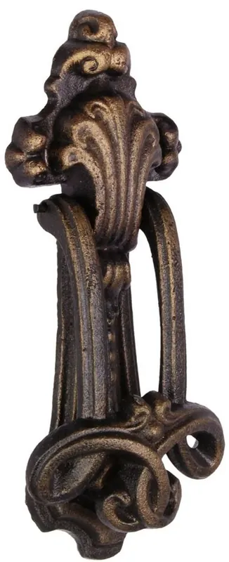 Direkt Vom Hersteller Casa Padrino barroco puerta de hierro fundido aldaba bronce H. 22 cm - Deco Accesorios
