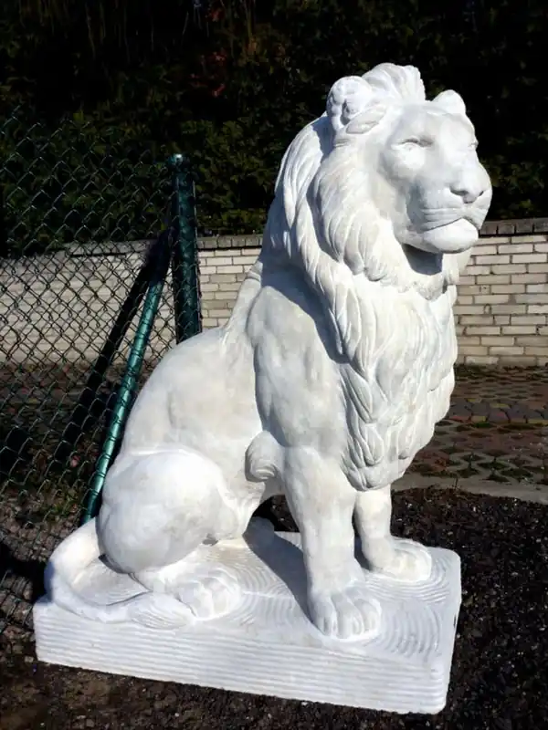 Top-Angebot Casa Padrino escultura de lujo de la sentado león 52 x 102 x H. 140 cm - Magnífica Figura Deco de Jardín