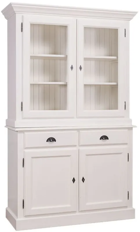 Preisknaller Casa Padrino gabinete de cocina de estilo campestre blanco 128 x 45 x H. 200 cm - Muebles de Cocina de Estilo Campestre
