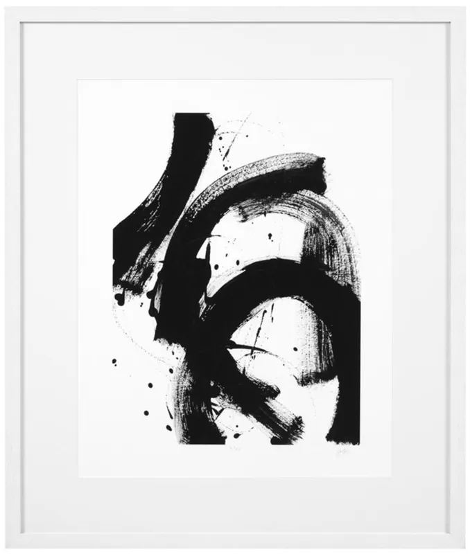 Casa Padrino imagen de lujo de diseño I negro / blanco 85 x H. 100 cm - Impresión artística con marco de madera Mega-Angebot
