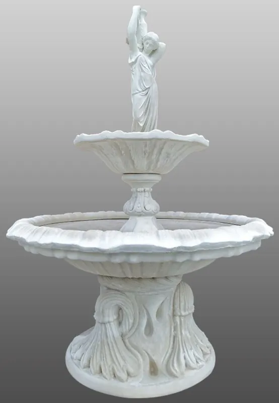 Casa Padrino Fuente Barroco Niña con Jarra Ø 145 x H. 215 cm - Fuente de Jardín de 2 Etapas Solange Der Vorrat Reicht