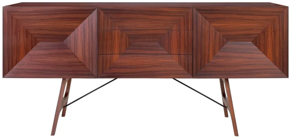 Neuheit Casa Padrino aparador de palisandro de lujo con 2 puertas y 3 cajones marrón 200 x 50 x H. 90 cm - Calidad de Lujo