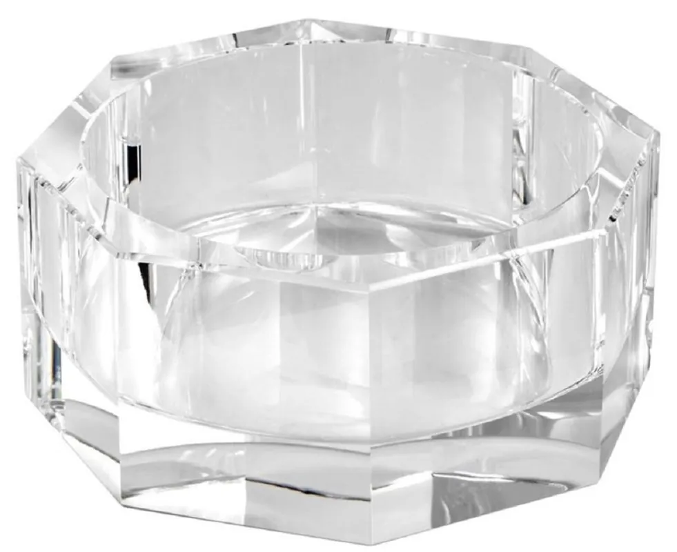 Begrenztes Angebot Casa Padrino tazón de vidrio de cristal deco de lujo 21,5 x 21,5 x H. 9 cm - Calidad de Lujo