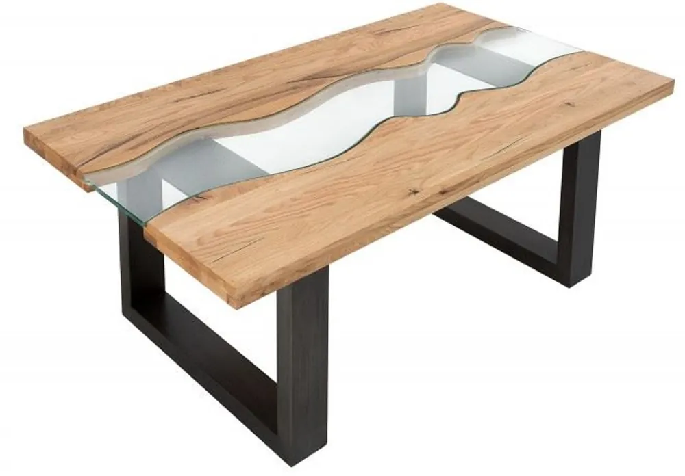 Expressversand Casa Padrino, mesa de centro de madera maciza Sheesham marrón natural, 110 x h, 40 cm - mesa de la sala