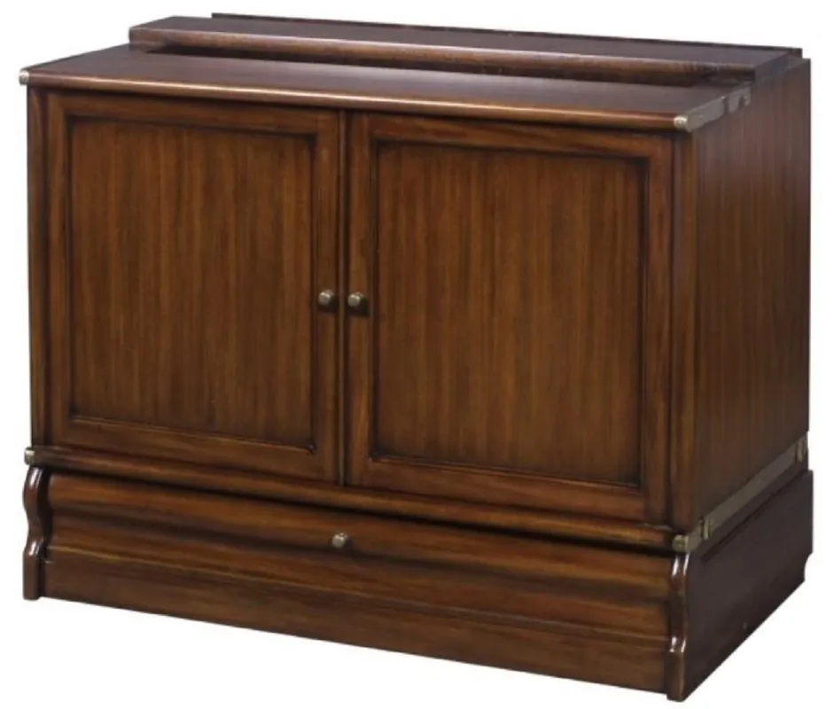 Casa Padrino armario de libros de lujo de caoba con 2 puertas y cajón marrón oscuro 86 x 47 x H. 68 cm - Muebles de Oficina de Lujo Saisonangebot