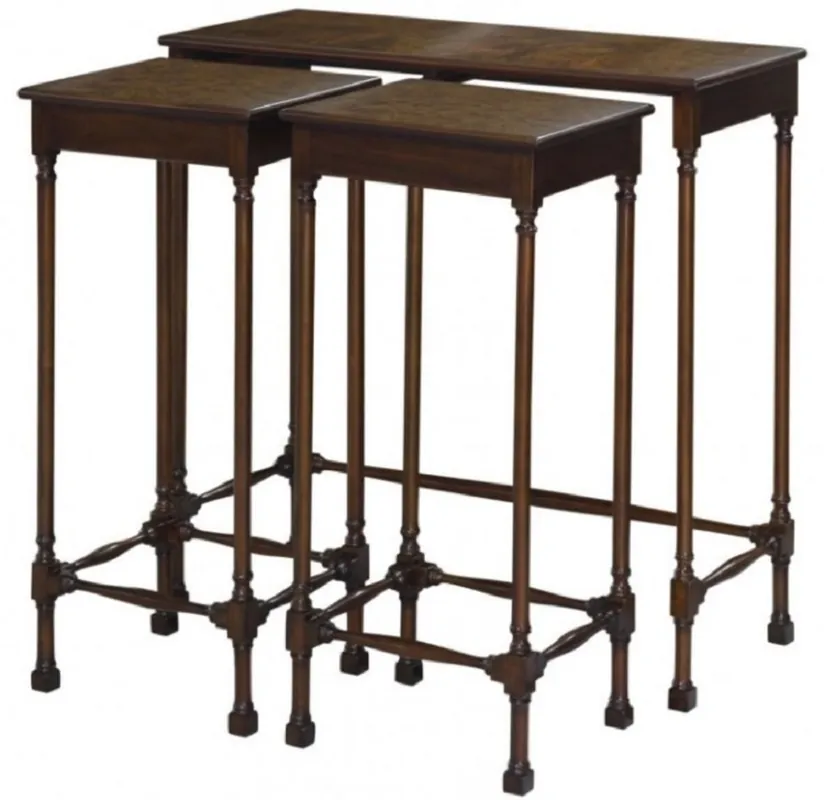 Preiswert Casa Padrino conjunto de mesa auxiliar de lujo marrón / marrón oscuro 67 x 28 x H. 70 cm - Muebles de Salón de Lujo