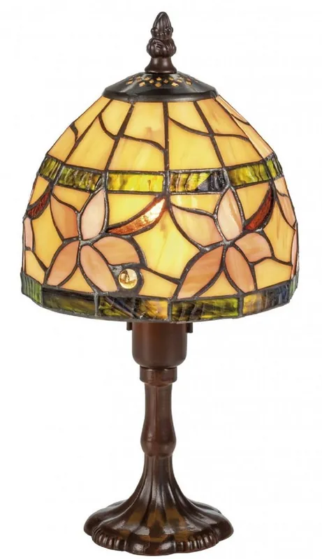 Ausverkauf Casa Padrino lámpara de mesa Tiffany de lujo marrón / multicolor Ø 15 x H. 30 cm - Lámpara de Taburete de Lujo