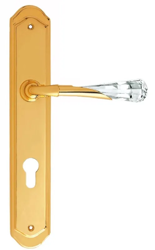 Casa Padrino Conjunto de Manija de Puerta de Lujo 15 x H. 28 cm - Manijas de Puerta con Cristal de Swarovski Wochenendangebot