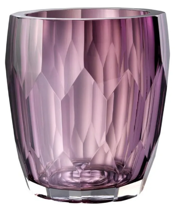 Casa Padrino jarrón de vidrio decorativo de lujo púrpura Ø 12 x H. 14 cm - Calidad de Lujo Expressversand