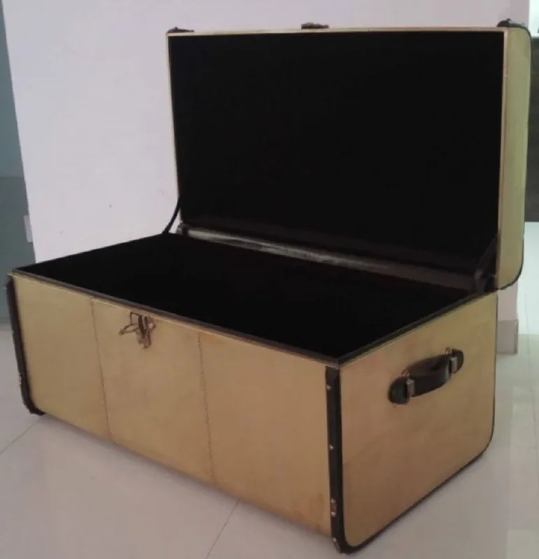 Casa Padrino cofre de lujo latón / negro 100 x 53 x H. 49 cm - Accesorios de Decoración de Lujo Neu