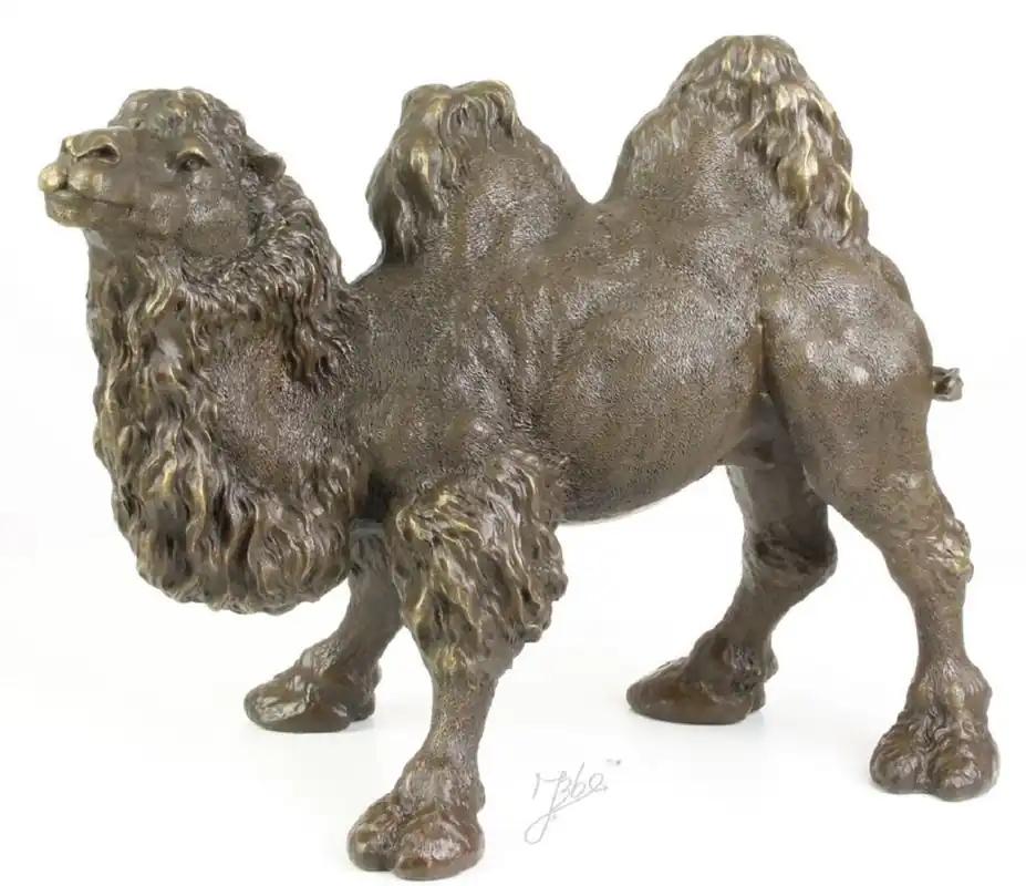 Casa Padrino figura de bronce de lujo de camello bronce / oro 44 x H. 34 cm - Escultura de Bronce Noble Beliebt
