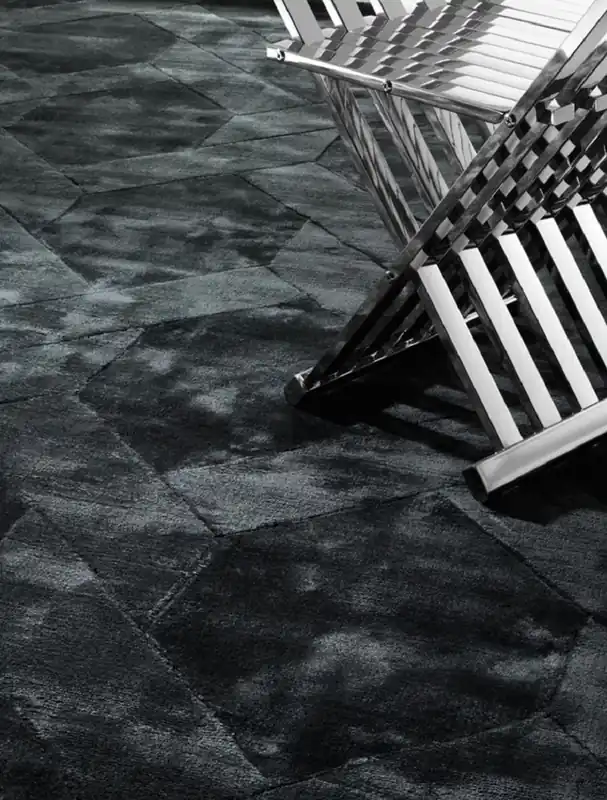 Casa Padrino alfombra de lujo negro - Varios Tamaños - Alfombra de Viscosa de Lujo Tejida a Mano Sonderaktion