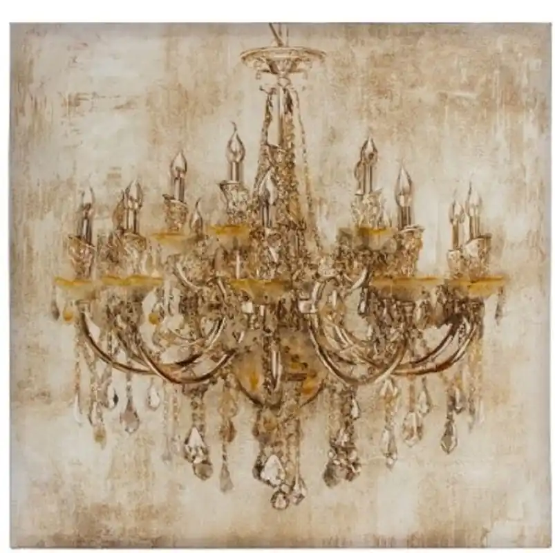 Casa Padrino pintura al óleo barroco araña multicolor 80 x H. 80 cm - Magnífica pintura al óleo Direktkauf