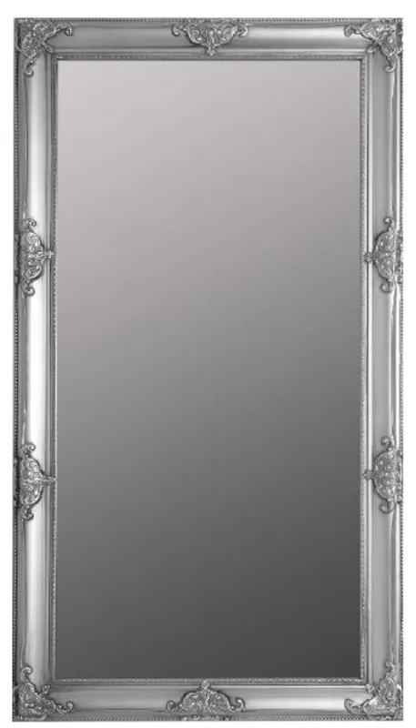 Casa Padrino Espejo de Pared Barroco Plata 72 x H. 132 cm - Espejo Barroco con Marco de Madera y Hermosas Decoraciones Neuheit